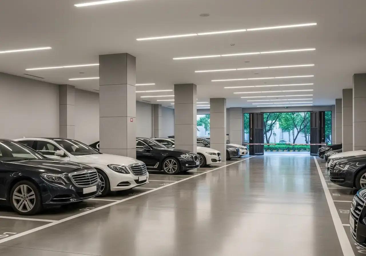 Secure parking area at Signature Global DXP Estate